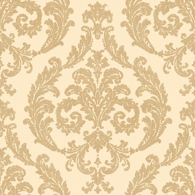 product image of Traditional Damask Gold Wallpaper from the Palazzo Collection by Galerie Wallcoverings 541