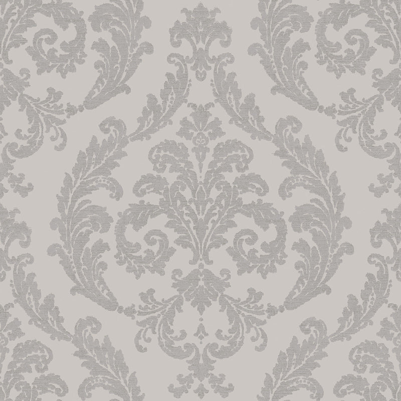 media image for Traditional Damask Grey Wallpaper from the Palazzo Collection by Galerie Wallcoverings 214