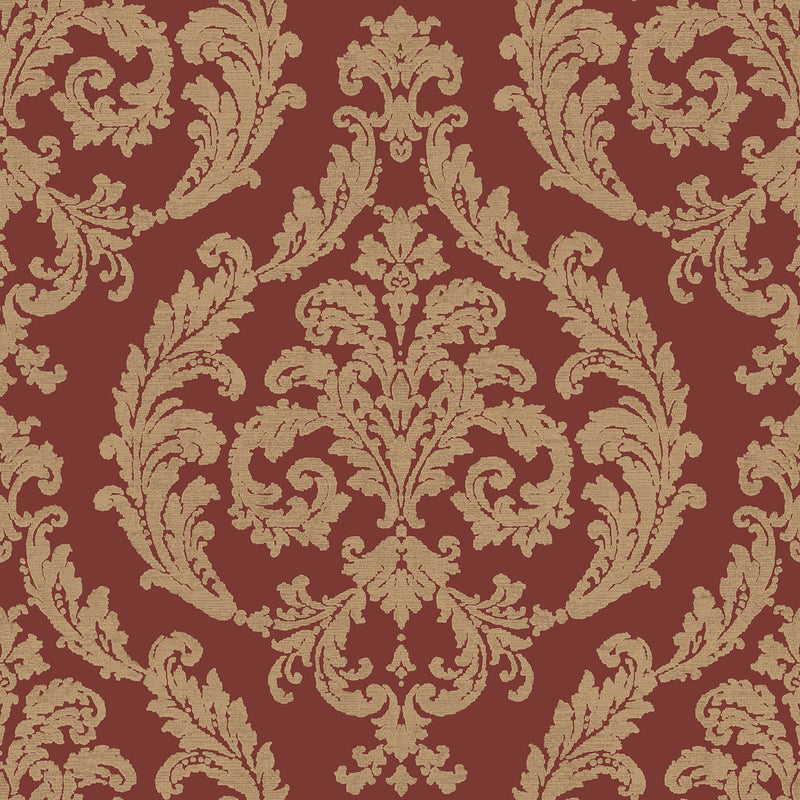 media image for Traditional Damask Red/Gold Wallpaper from the Palazzo Collection by Galerie Wallcoverings 247