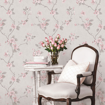 product image for Floral Branch Grey Wallpaper from the Palazzo Collection by Galerie Wallcoverings 55