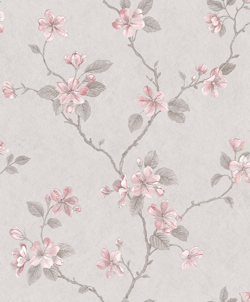 media image for Floral Branch Grey Wallpaper from the Palazzo Collection by Galerie Wallcoverings 272