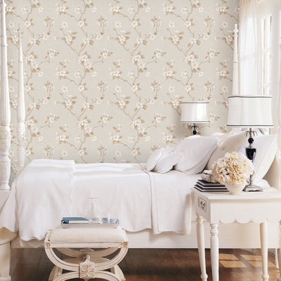 product image for Floral Branch Neutral Wallpaper from the Palazzo Collection by Galerie Wallcoverings 85