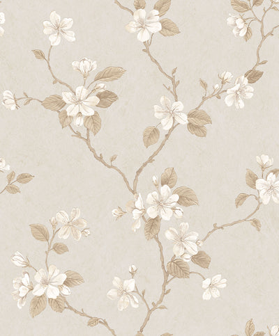 product image of Floral Branch Neutral Wallpaper from the Palazzo Collection by Galerie Wallcoverings 591