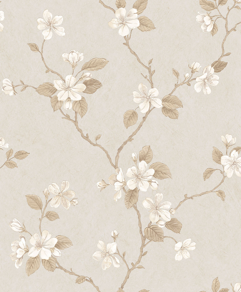 media image for Floral Branch Neutral Wallpaper from the Palazzo Collection by Galerie Wallcoverings 231