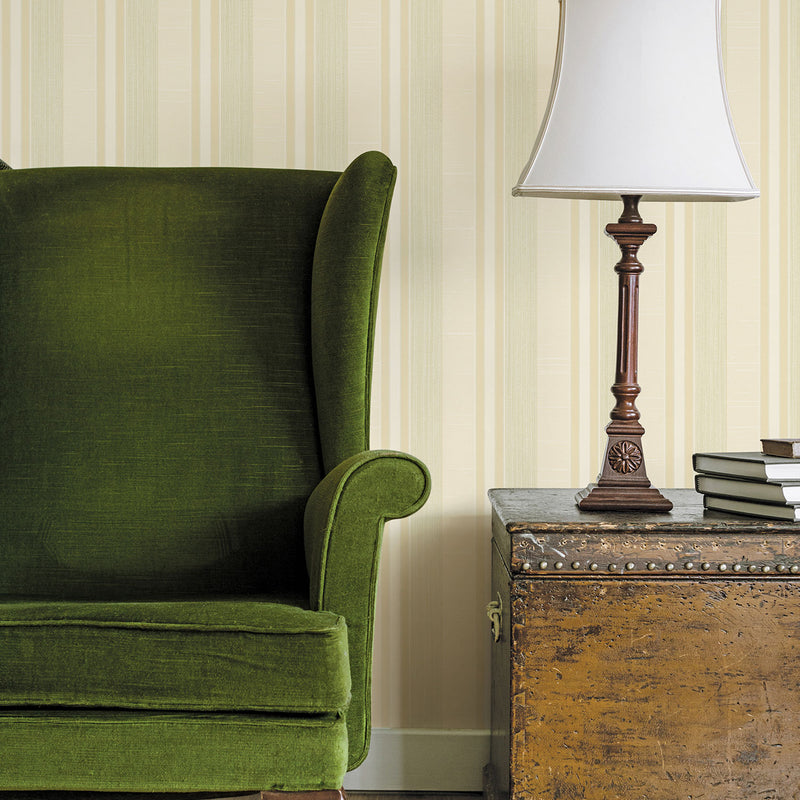 media image for Striped Yellow/Green Wallpaper from the Palazzo Collection by Galerie Wallcoverings 243