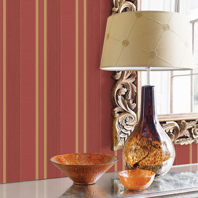 product image for Striped Red/Beige Wallpaper from the Palazzo Collection by Galerie Wallcoverings 76