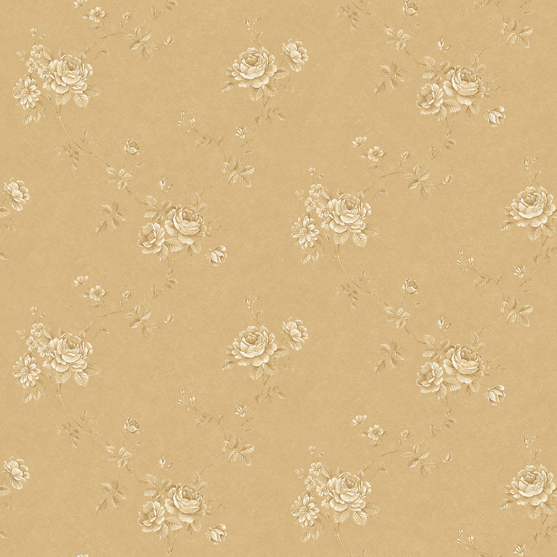 media image for Rose Trail Gold Wallpaper from the Palazzo Collection by Galerie Wallcoverings 293