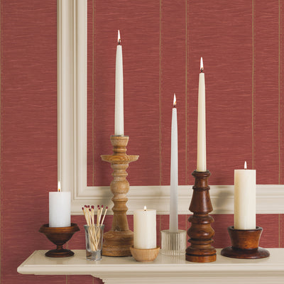 product image for Textured Stripe Red Wallpaper from the Palazzo Collection by Galerie Wallcoverings 32