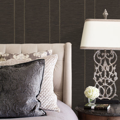 product image for Textured Stripe Black/Gold Wallpaper from the Palazzo Collection by Galerie Wallcoverings 25