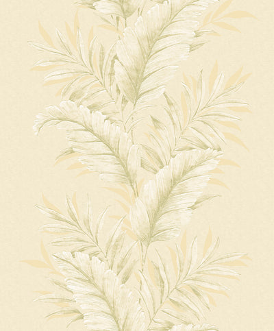 product image of Leafy Yellow Wallpaper from the Palazzo Collection by Galerie Wallcoverings 567