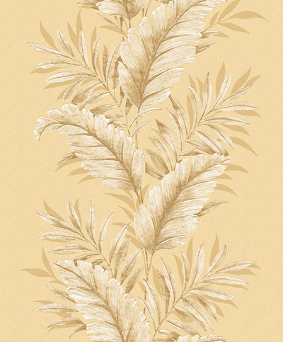 product image of Leafy Light Gold Wallpaper from the Palazzo Collection by Galerie Wallcoverings 546