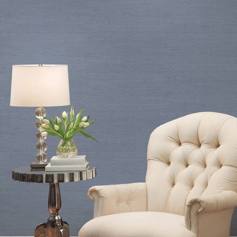 media image for Horizontal Textured Blue Wallpaper from the Palazzo Collection by Galerie Wallcoverings 265