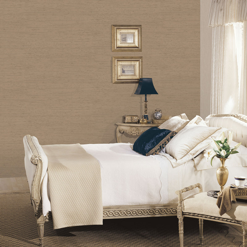 media image for Horizontal Textured Brown/Beige Wallpaper from the Palazzo Collection by Galerie Wallcoverings 233