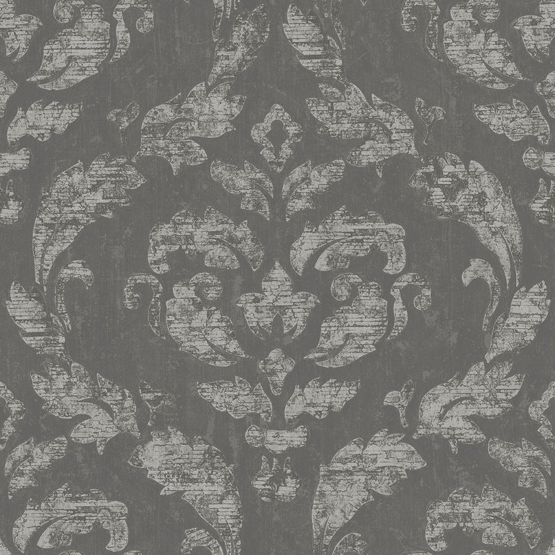 media image for In Lay Wallpaper in Charcoal/Silver from the Ambiance Collection by Galerie Wallcoverings 251