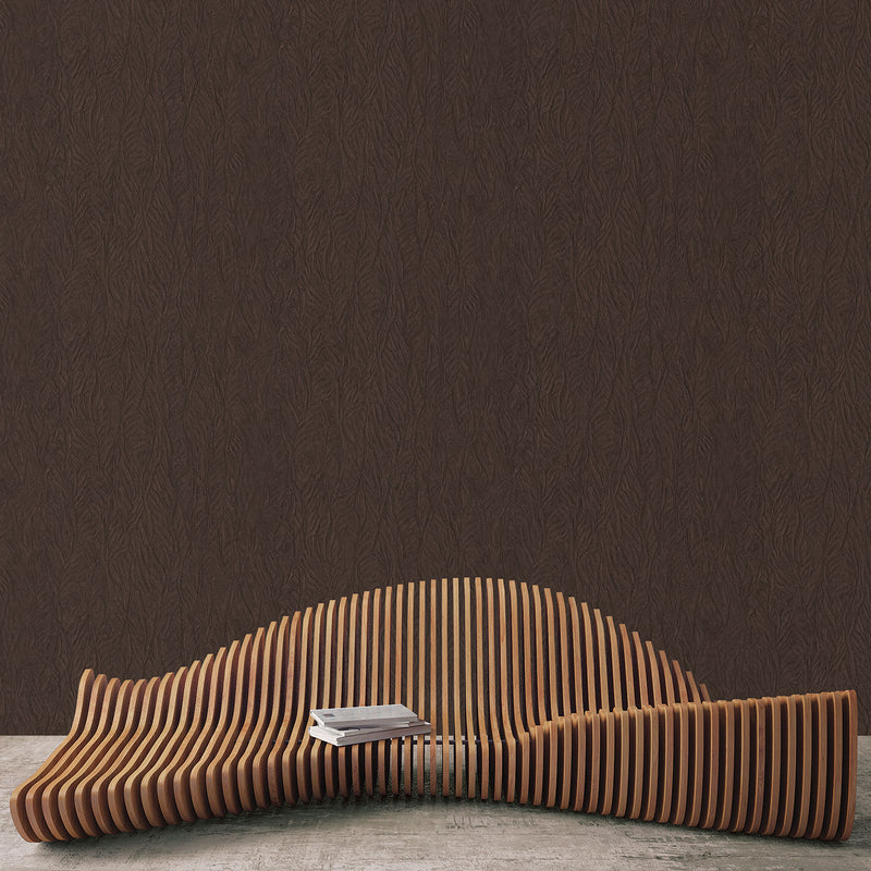 media image for Leaf Emboss Wallpaper in Brown from the Ambiance Collection by Galerie Wallcoverings 226