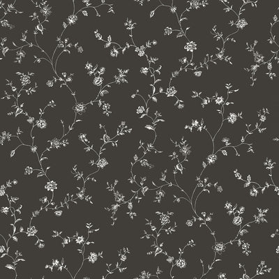 product image for Floral Trail Black Wallpaper from the Miniatures 2 Collection by Galerie Wallcoverings 28