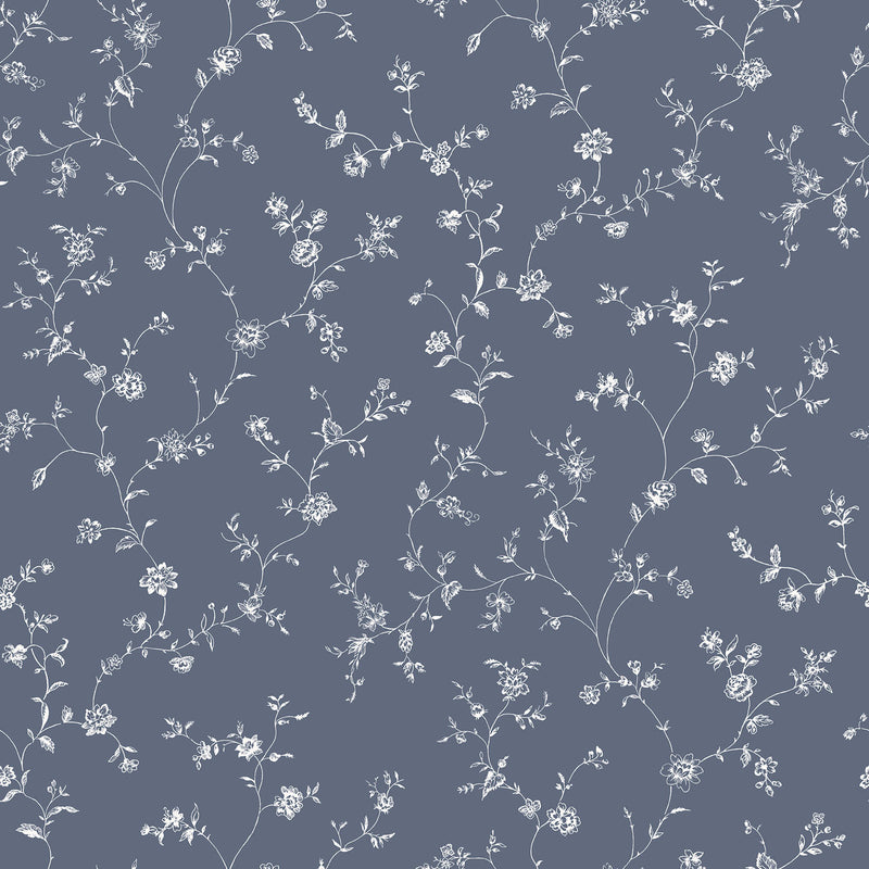 media image for Floral Trail Navy Wallpaper from the Miniatures 2 Collection by Galerie Wallcoverings 263
