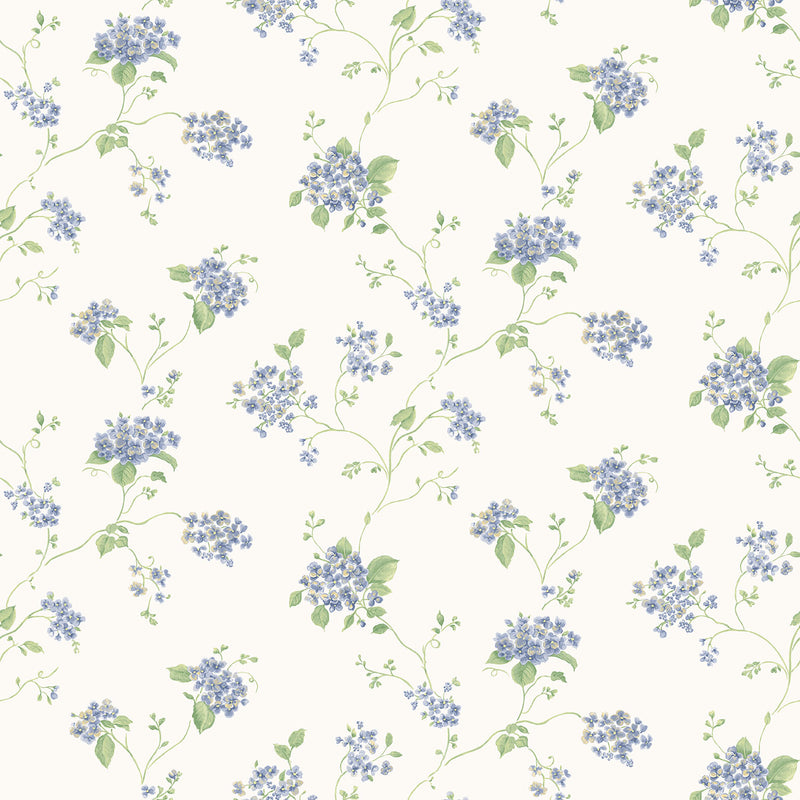 media image for Floral Branch Blue/Green Wallpaper from the Miniatures 2 Collection by Galerie Wallcoverings 296