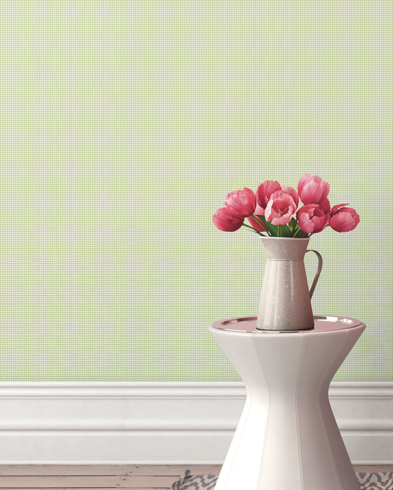 media image for Checked Green Wallpaper from the Miniatures 2 Collection by Galerie Wallcoverings 273