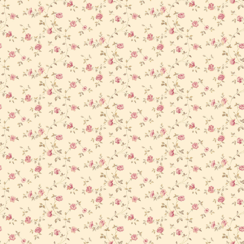 media image for Floral Red Wallpaper from the Miniatures 2 Collection by Galerie Wallcoverings 283