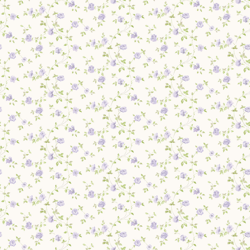 media image for Floral Purple/Green Wallpaper from the Miniatures 2 Collection by Galerie Wallcoverings 251