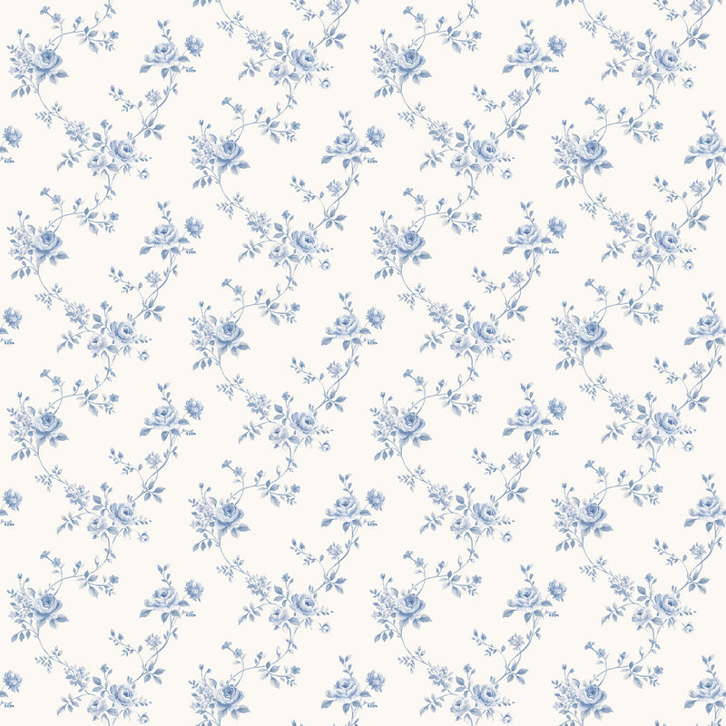 media image for Floral Trail Blue Wallpaper from the Miniatures 2 Collection by Galerie Wallcoverings 281