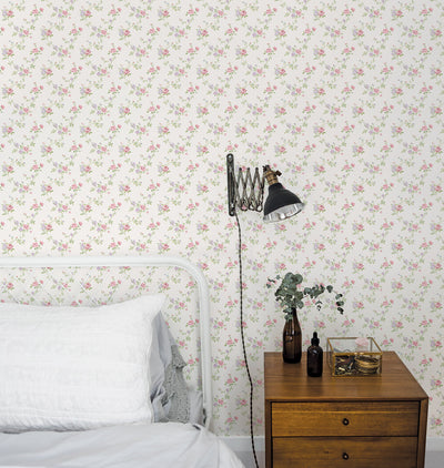 product image for Floral Trail Pink Multi Wallpaper from the Miniatures 2 Collection by Galerie Wallcoverings 91
