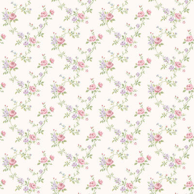 product image for Floral Trail Pink Multi Wallpaper from the Miniatures 2 Collection by Galerie Wallcoverings 63