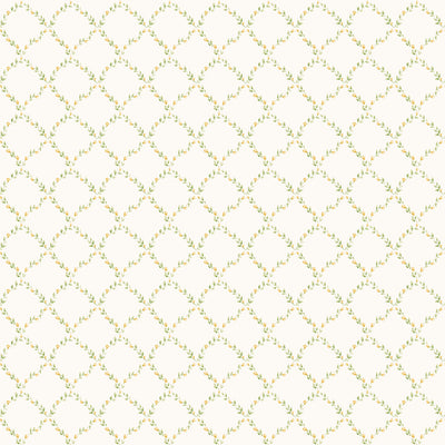 product image of Trellis Green/Yellow Wallpaper from the Miniatures 2 Collection by Galerie Wallcoverings 525