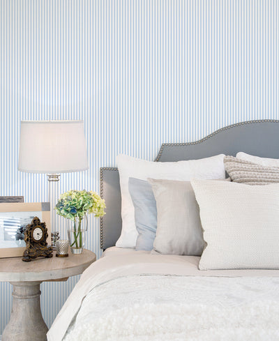 product image for Striped Blue/White Wallpaper from the Miniatures 2 Collection by Galerie Wallcoverings 79