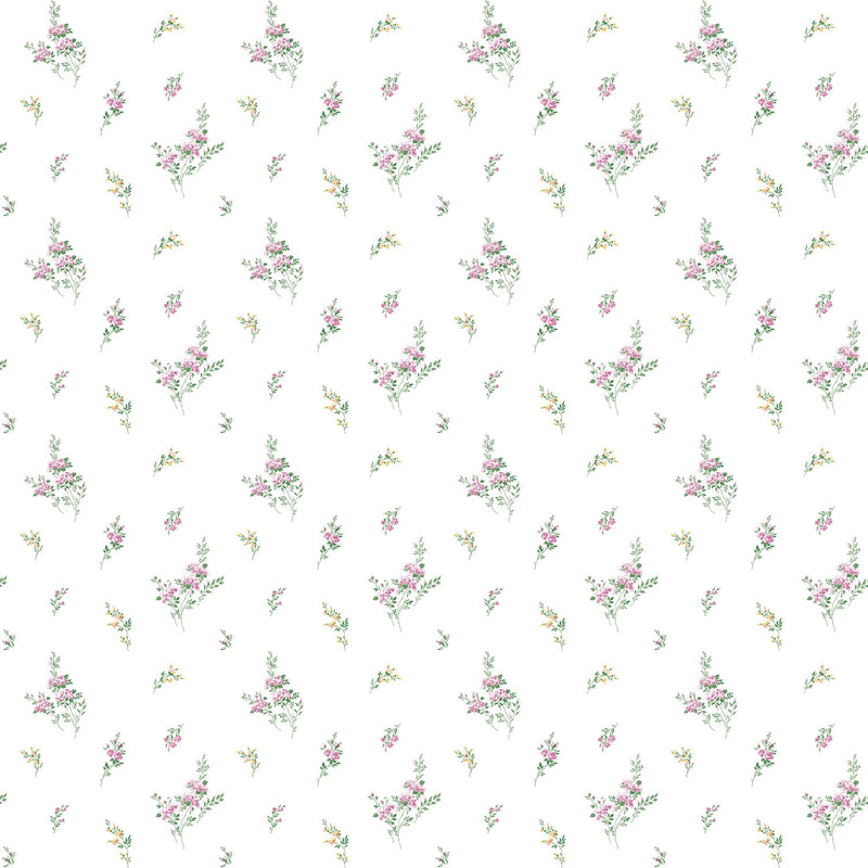 media image for Tiny Roses Pink Multi Wallpaper from the Miniatures 2 Collection by Galerie Wallcoverings 215