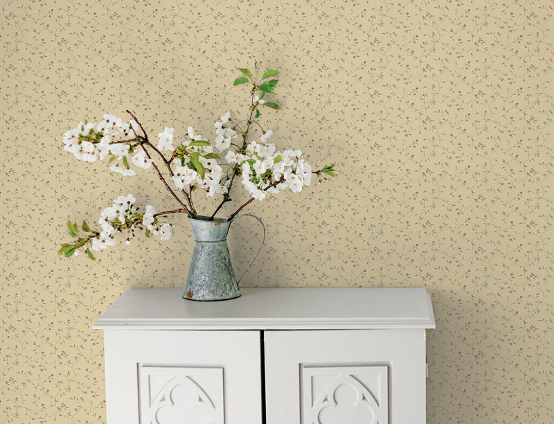 media image for Floral Vines Blue Multi Wallpaper from the Miniatures 2 Collection by Galerie Wallcoverings 29