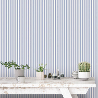 product image for Striped Blue Wallpaper from the Miniatures 2 Collection by Galerie Wallcoverings 58