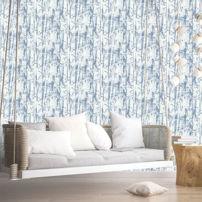 product image for Batik Leaves Blue Wallpaper from the Atmosphere Collection by Galerie Wallcoverings 45