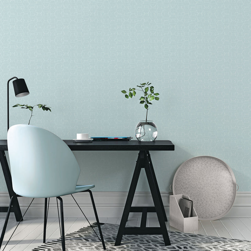 media image for Hextex Aqua Wallpaper from the Atmosphere Collection by Galerie Wallcoverings 256