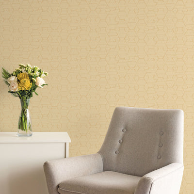 product image for Hextex Ochre/Gold Wallpaper from the Atmosphere Collection by Galerie Wallcoverings 94