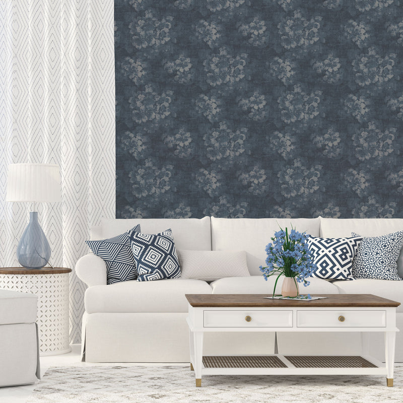 media image for Mystic Floral Blue Wallpaper from the Atmosphere Collection by Galerie Wallcoverings 290