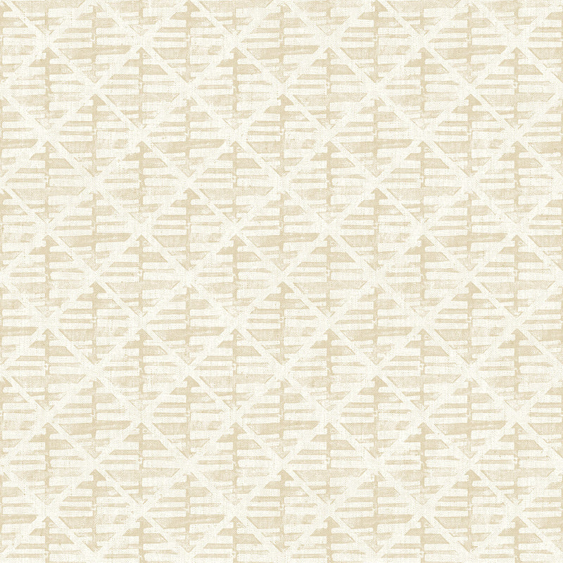 media image for Block Print Wallpaper in Beige from the Bazaar Collection by Galerie Wallcoverings 247