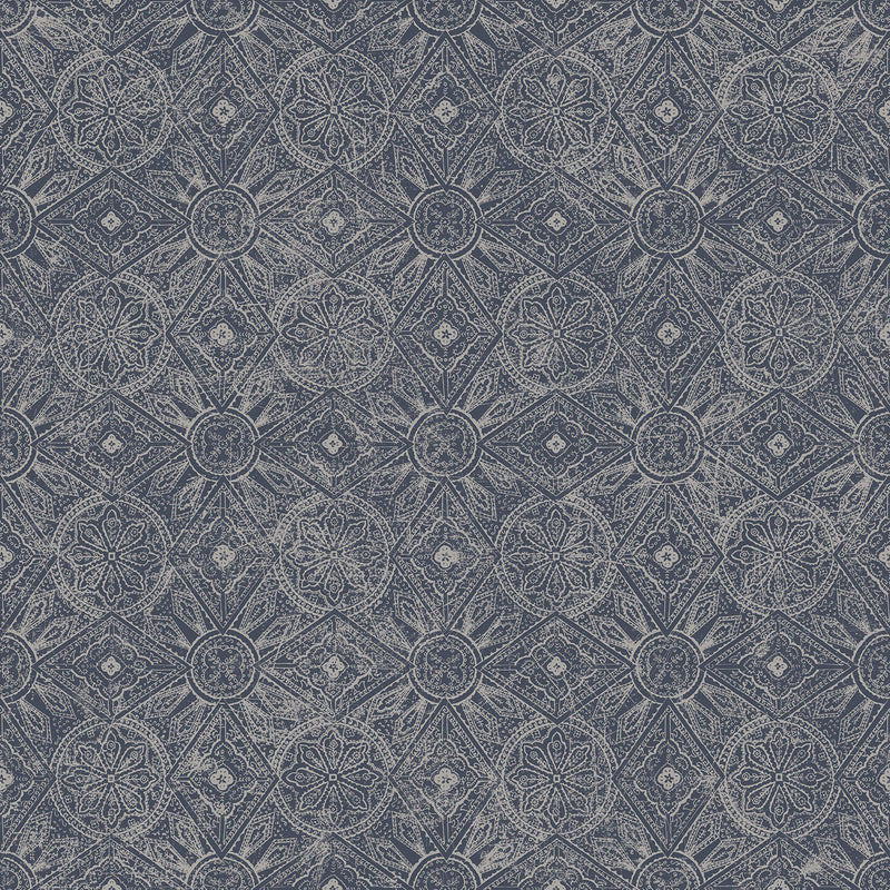 media image for Moroccan Paisley Wallpaper in Navy from the Bazaar Collection by Galerie Wallcoverings 287