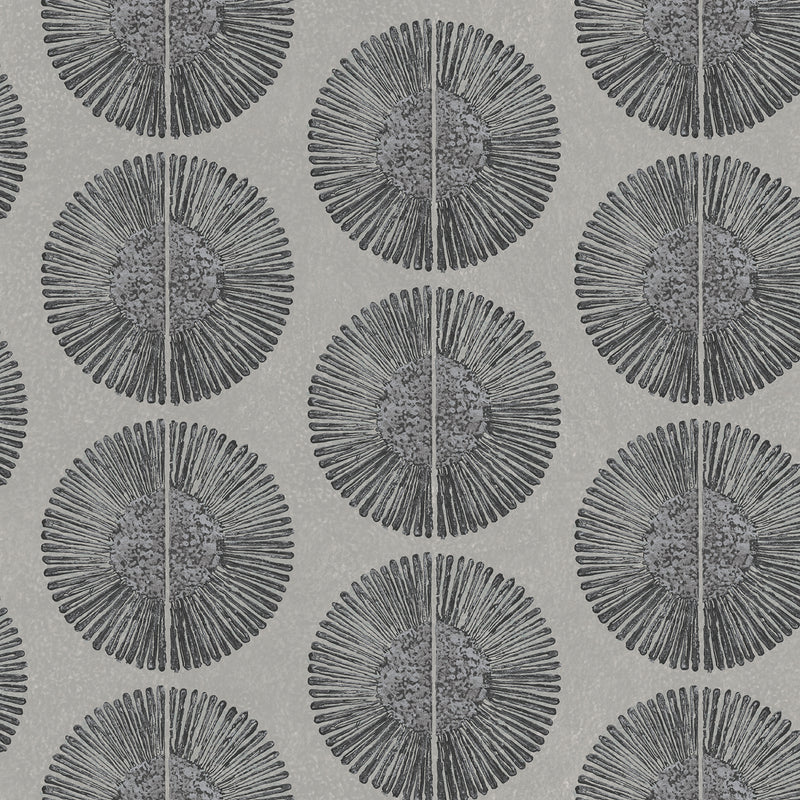 media image for Soleil Wallpaper in Black, Grey from the Bazaar Collection by Galerie Wallcoverings 254