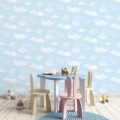 product image for Cloud Sky Blue Wallpaper from the Tiny Tots 2 Collection by Galerie Wallcoverings 61