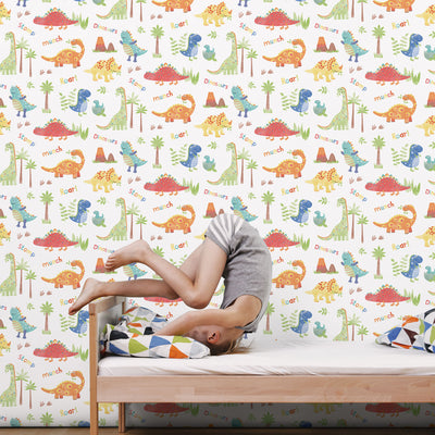 product image for Dinosaurs Primary Wallpaper from the Tiny Tots 2 Collection by Galerie Wallcoverings 79