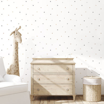 product image for Dots Beige/Grey Wallpaper from the Tiny Tots 2 Collection by Galerie Wallcoverings 57