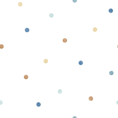 product image of Dots Blue/Beige Wallpaper from the Tiny Tots 2 Collection by Galerie Wallcoverings 570
