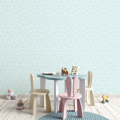 product image for Koala Leaf Turquoise Wallpaper from the Tiny Tots 2 Collection by Galerie Wallcoverings 19