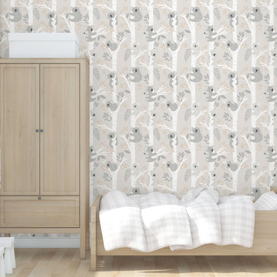 product image for Koalas Greige/Glitter Wallpaper from the Tiny Tots 2 Collection by Galerie Wallcoverings 47