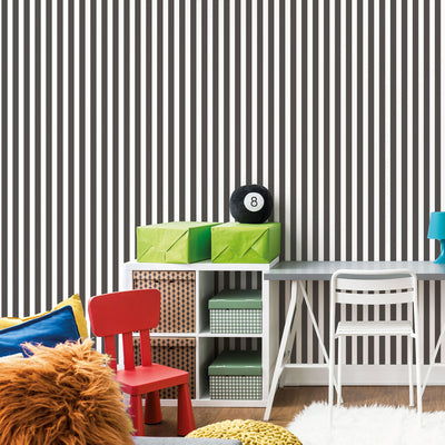 product image for Regency Stripe Black Wallpaper from the Tiny Tots 2 Collection by Galerie Wallcoverings 51