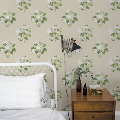 product image for Classic Bouquet Taupe/Green Wallpaper from the Secret Garden Collection by Galerie Wallcoverings 52