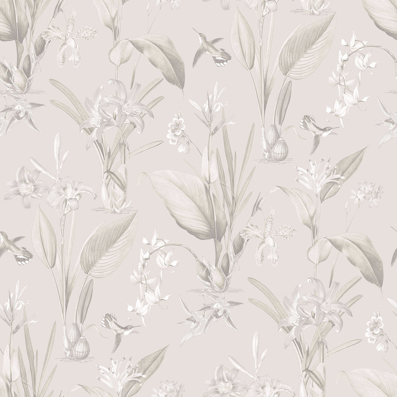 media image for Cottage Botanical Beige Wallpaper from the Secret Garden Collection by Galerie Wallcoverings 215