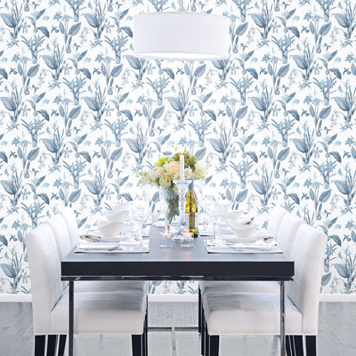 product image for Cottage Botanical Blue Wallpaper from the Secret Garden Collection by Galerie Wallcoverings 23